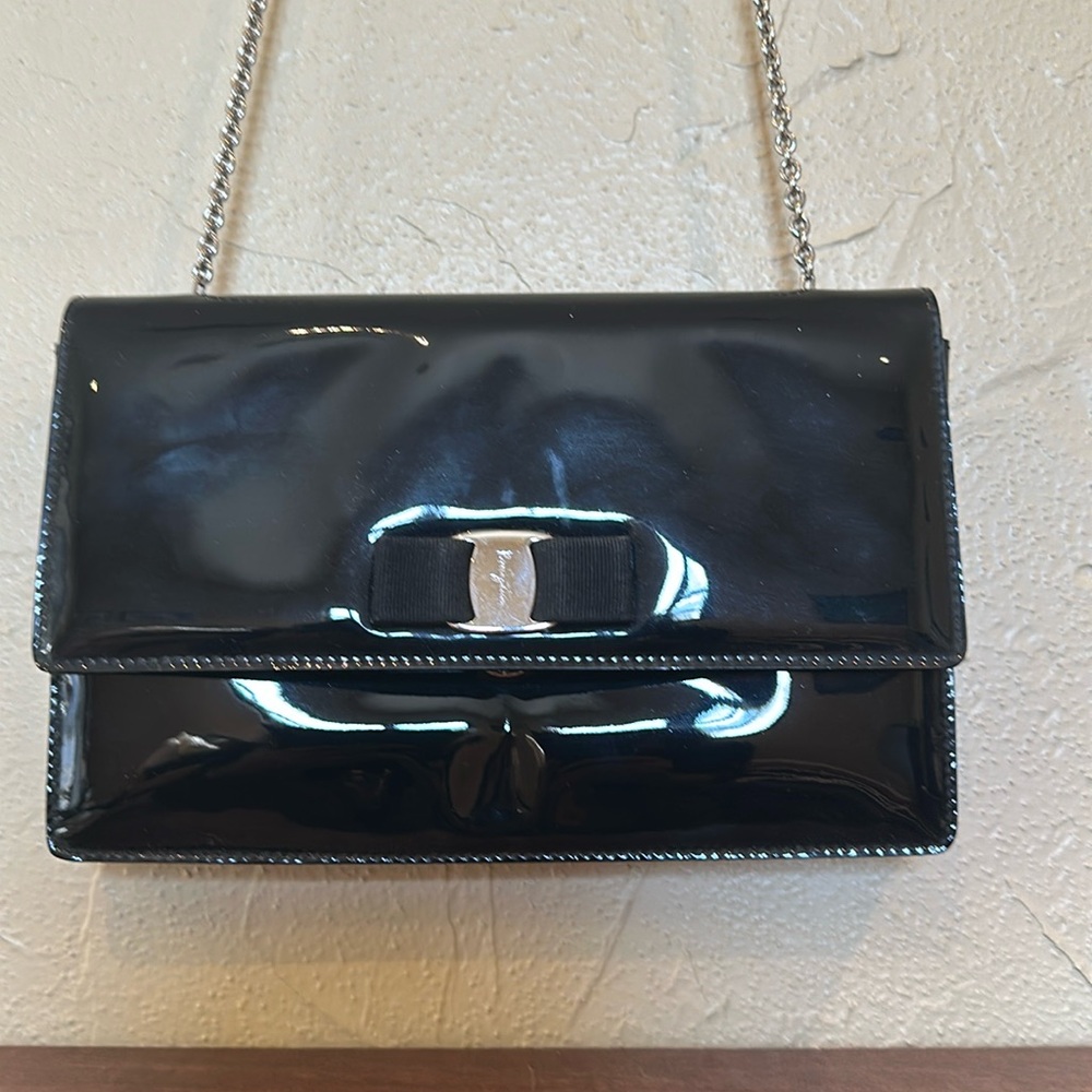 Salvatore Ferragamo patent leather crossbody bag